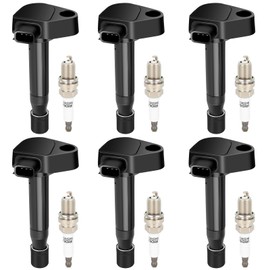 ECCPP UF242 6 ignition coils with 6 iridium Spark Plugs for Honda for Acura for Saturn for Accord Odyssey MDX TL RL Vue 3.0L 3.2L 3.5L V6 C1221 UF242 30520P8EA01
