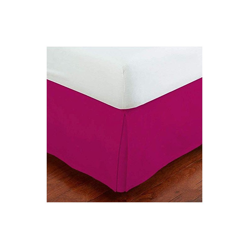 MK Collection sólido plisado falda de la cama 35.6 cm