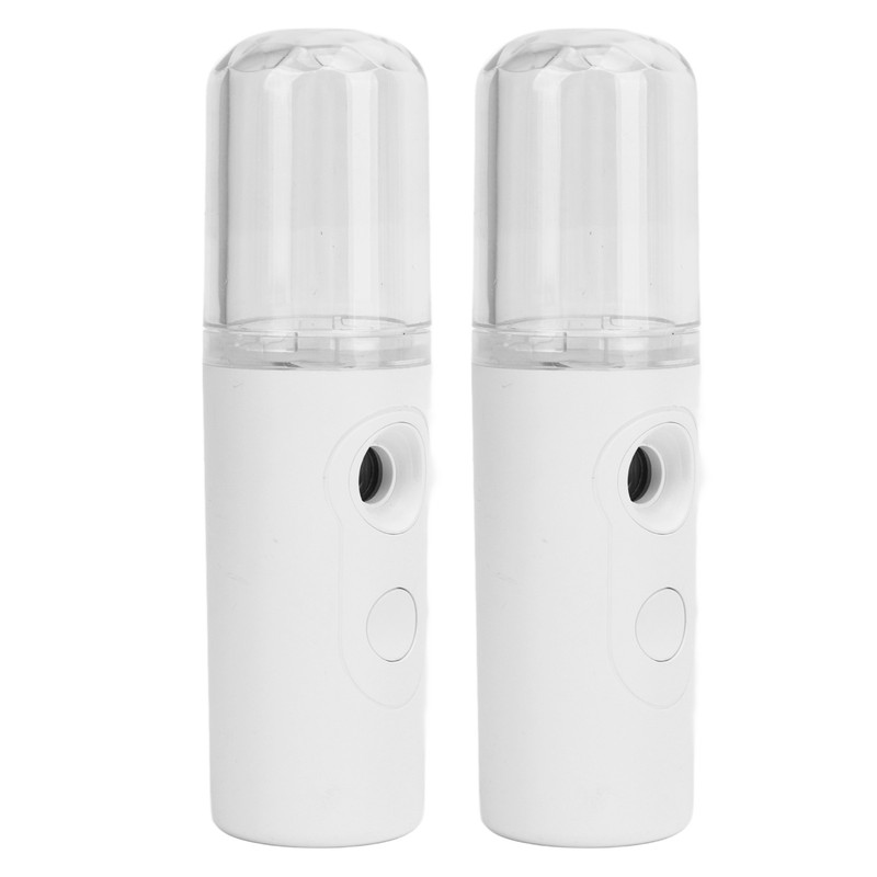 2PCS Portable Nano Facial Mister Mini Facial Steamer USB Rechargeable