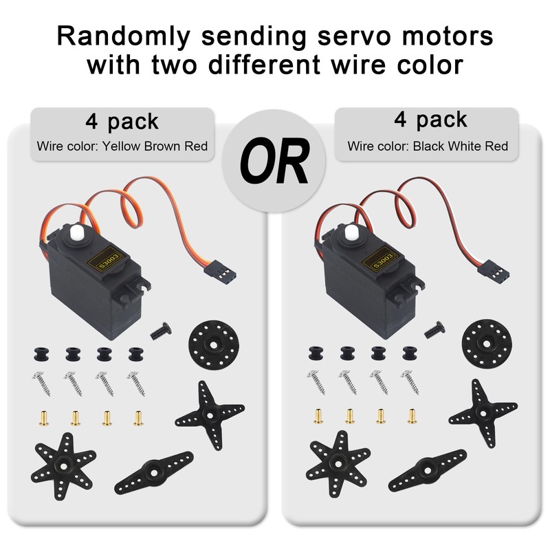 RGBZONE 4PCS S3003 Servo Motor Standard RC Servo High Speed