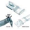 3-1/2" Swivel Staple Safety Hasps, Gate Door Hasp Latch with
