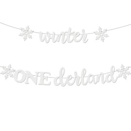 Sliver Winter Onederland Banner Winter Onederland 1st Birthday Decorations Winter First Birthday Decorations for Girl Winter Onederland 1st Birthday Boy Winter Birthday Party Decorations
