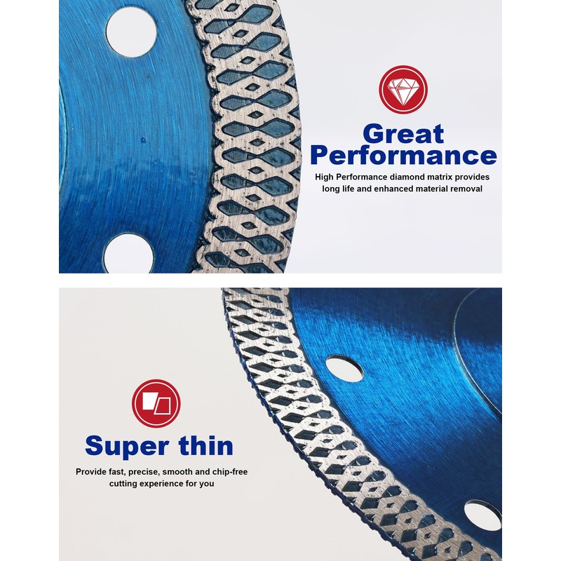 2Pcs/Lot 4.5 Inch Super Thin Diamond Tile Blade Porcelain Cutting