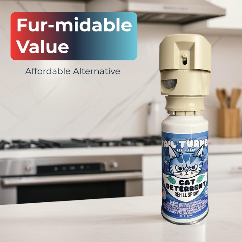 ForgeLux Tail Turner Cat Deterrent Spray Refill Pack - Motion-Activated