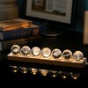 7 Galactic Crystal Ball Décor with LED Wooden Light Stand