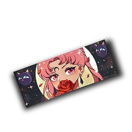 SUGOIISLAPS 8x3" Holographic Waterproof Made For Usagi Moon Princess Black Lady Anime Peeker Stickers Weatherproof