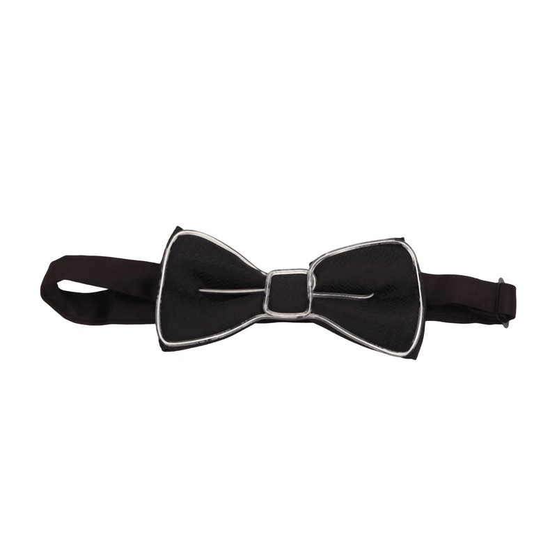LED Bow Tie Polyester Plastic Copper Wire Adjustable Glowing Necktie