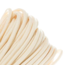 PARACORD PLANET 550 Paracord - Colores sólidos - para Aplicaciones en Interiores y Exteriores (50 pies, Crema)