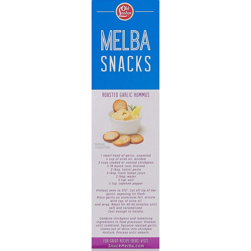 Old London Melba Snacks, Roasted Garlic 5.25 ounce (1 Count)