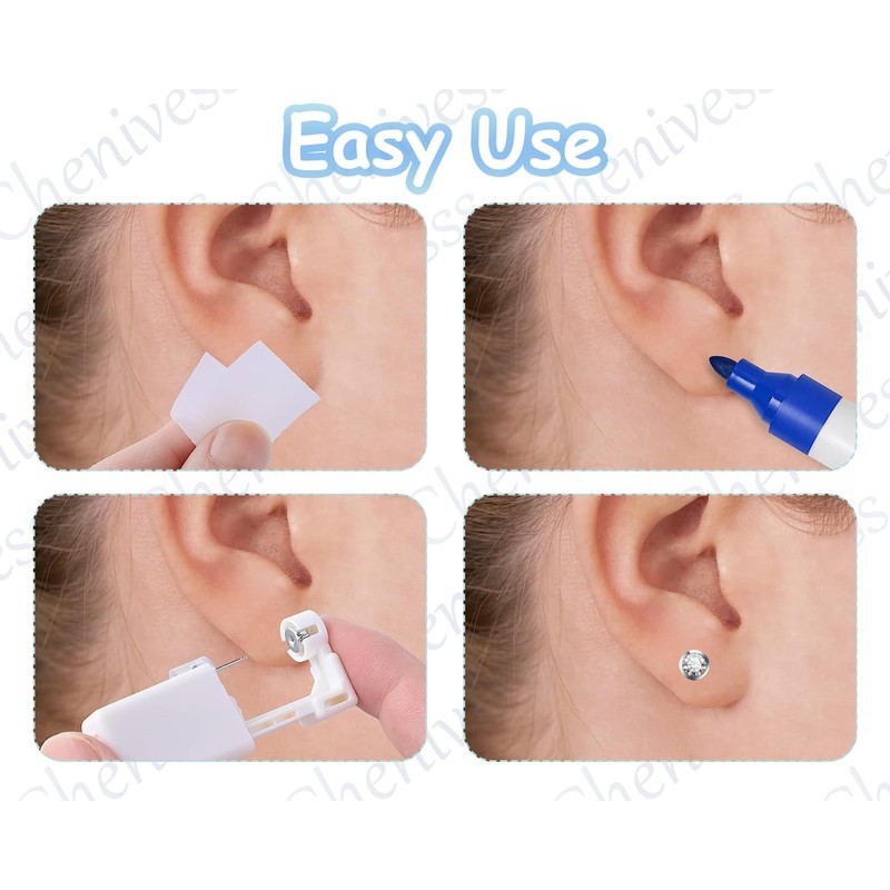 Pack of 4 disposable ear piercing gun, ear piercing gun,