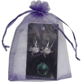 Sea Turtle Earrings Sterling Silver 925 Hooks, for Girls and Women. Beach Party/Holiday Jewellery