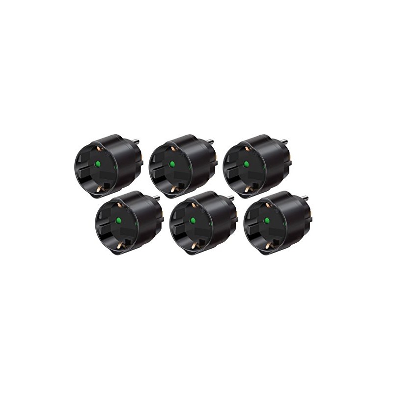 Pack of 6 Brennenstuhl Travel Plug/Adapter Protective Contact for USA,