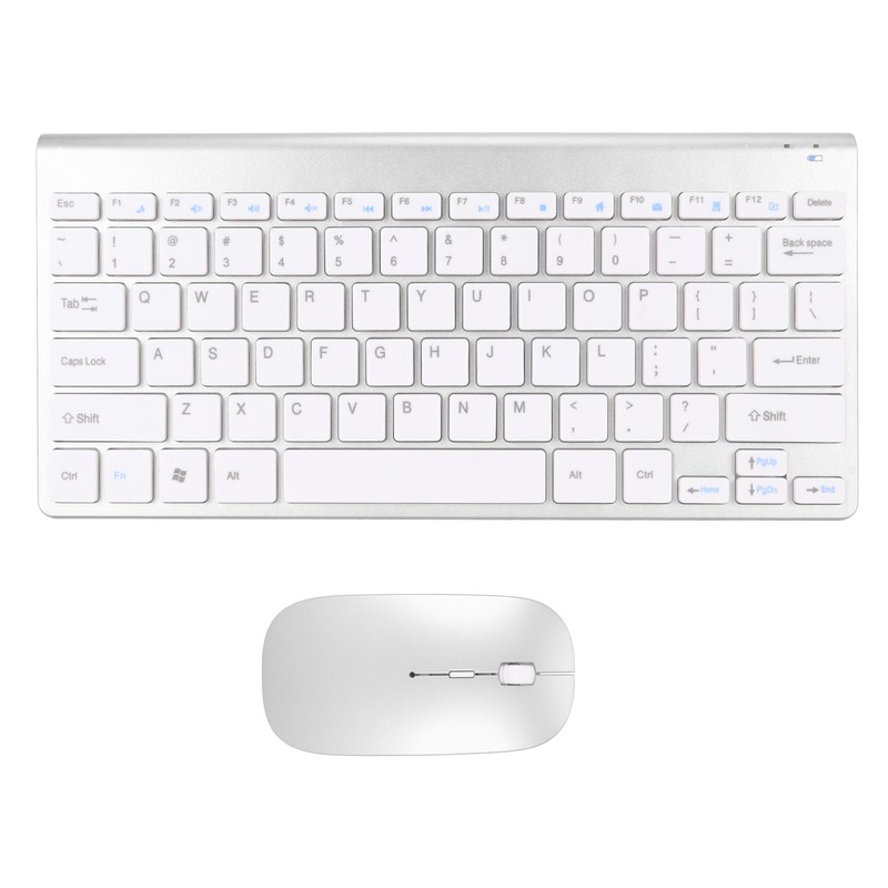 Smart Wireless Keyboard Mouse Kit Silent LED Indicator Waterproof Power