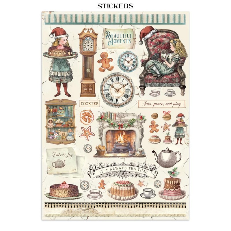 Stamperia - Junk Journal Stickers, Cut-Outs, and Backgrounds for Scrapbooks,