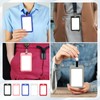 PATIKIL 6 Pack Sliding Clear Badge Holder, Plastic ID Badge