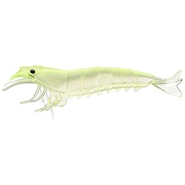 Nakajima 6219 Rear Worm Shrimp Lure, 4.1 inches (105 mm), Yellow