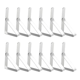 FEPITO 12 Pack Tablecloth Clips Stainless Steel Table Cloth Cover Clamps for Outdoor Picnics Marquees Weddings Graduation Party
