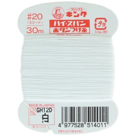 Col.401 white button marked [ thread ] Fujix King high span No. 20 / 30m