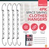 SOL 4pk Space Saving Hangers for Clothes, Create Up to
