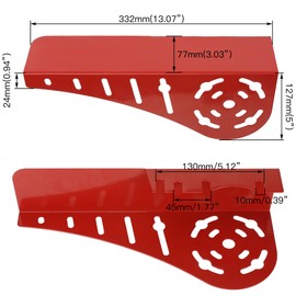 YOXUFA Mini Bike Clutch Cover Chain Guard for Most Mini Bike with Predator 212cc 224cc 79cc 100cc 196cc 200cc GX160 GX200 Tilotson 212R Tecumseh Engines Red Parts