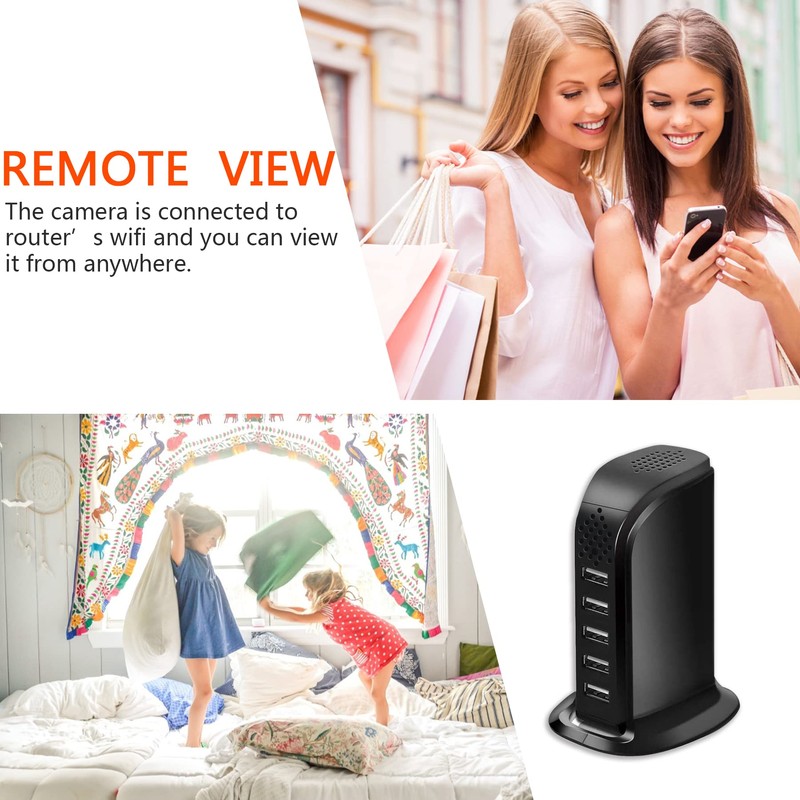 WiFi USB Charger Camera,HD 1080P Wireless USB Charger Security Cameras