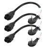 GREATIDE Cable de extensión de enchufe plano de 1 pie,