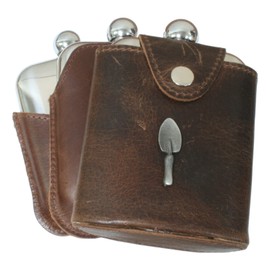 Trowel Fastening Jacket 6oz Stainless Steel Hip Flask Free Engraving 617