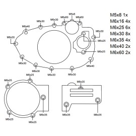Replacement Allen Screw Side Case Engine Bolts For YAMAHA XT TT DT IT FJ ZINC PLATED 99-072