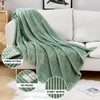 MIULEE Fleece Throw Blanket with Stripe Pattern 300GSM Super Soft