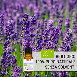 Lavanda vera Officinalis Bio Olio essenziale 100% Puro 10 ml - Uso interno Terapeutico Alimentare Diffusori Aromaterapia Cosmetica Cucina - Laborbio