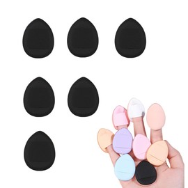 Finger Puff Mini Puff, Dry & Wet Foundation, Sponge Sponge, 6 Colors, 12 Sheets of Gypuff, Cosmetic Puff Concealer, Fits Sponge-Shaped Mini Puff Nostrils, Concealer, Sprinkle Powder, Portable and