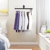 TLBTEK Industrial Pipe Clothes Rack,Heavy Duty Rustic Clothes Hanging Shelves