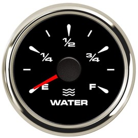 Sucicago 2" Universal Water Tank Level Gauge RV Truck Water Tank Gauge Marine for Boat RV 0-190ohm 240-33ohm 240-30ohm 0-180ohm 10-180ohm 52mm (E-1/2-F) Black