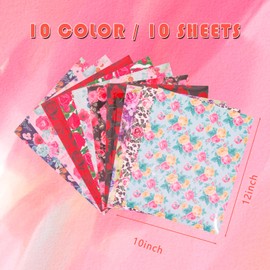 Tintnut Heat Transfer Vinyl Rose Plotter Film Textile, Flex Film Plotter Textile, Pack of 10, 30 cm x 25 cm