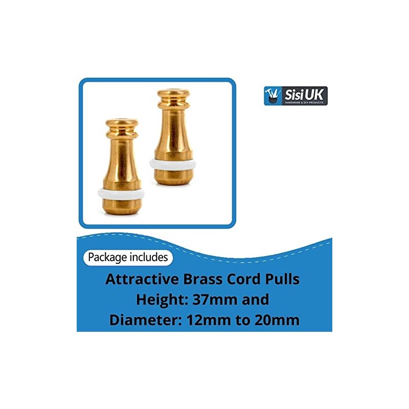 Solid Brass Pull Cord Weight Roman Blind with Rubber Ring