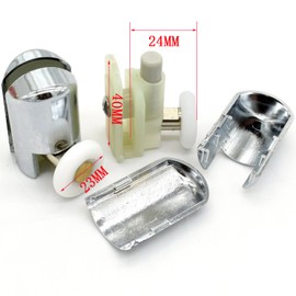 Set of 4 Chrome Plated Shower Door Rollers 2 Upper and 2 Lower YQ2028