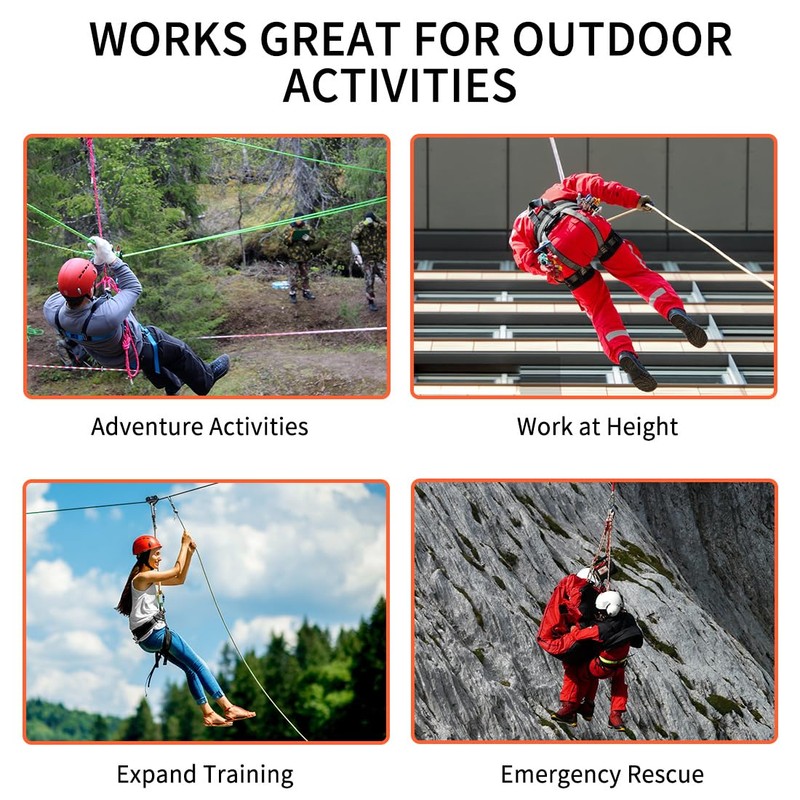 NewDoar Static Climbing Rope 10mm (3/8in) Double Braid Accessory Cord