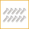 Partuto 30pcs Car Bumper Washer Bolts M6x1.0 Aluminum Alloy Silver