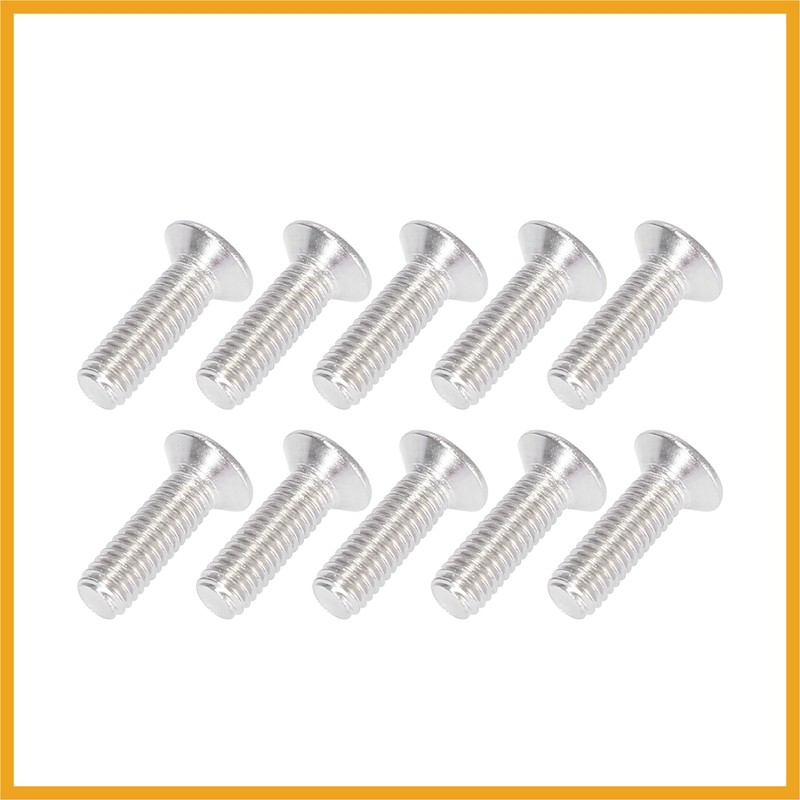 Partuto 30pcs Car Bumper Washer Bolts M6x1.0 Aluminum Alloy Silver