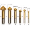 Hakkin 6pcs 90 Degree 3 Flute 6.3-20.5mm HSS Countersink Drill