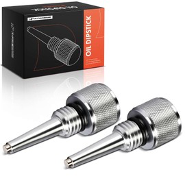 A-Premium Magnetic Oil Dipstick for Inverter Generator Compatible with Wen, Yamaha, Generac, Powerhorse and Predator, Aluminum Generator Magnetic Oil Dipstick with O-ring, Silver (2 Pcs)