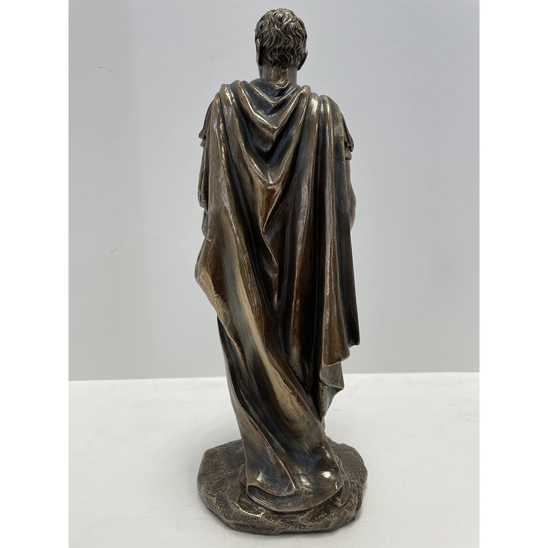 Gaius Julius Caesar in Roman Military Uniform Statue Bronze Finish