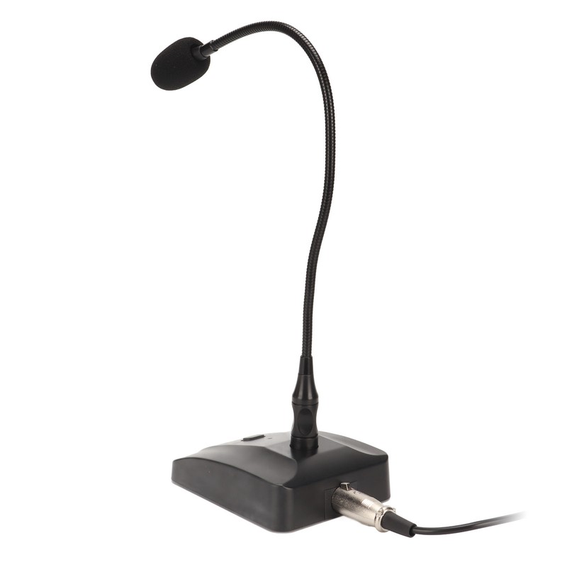 Gooseneck Condenser Microphone Professional 6.35mm Desktop Wired Microphone for Broadcasting