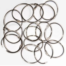 Jindizi 100 Pcs Nickel Plated Metal Book Rings, 20mm ， Plated O-Ring Key Rings for Documents and Flash Card Binder Sliver for School, Office (Sliver)