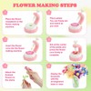 WIOR Make Your Own Fabric Flower Bouquets Toys, Artificial Flower