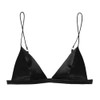 SilRiver Women's Silk Satin Triangle Bralette Soft Cup Wireless Bra