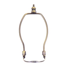 Tiardey 6 Inch Crystal Lamp Shade Stand Horn Shape Holder for Table Lamps Floor Lamps Pendant Lighting DIY Metal Plated Alloy Antique Brass Base 10mm Hole for Home Office Use