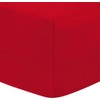 Red Colour Fitted Sheet - Deep Pocket - Polycotton -