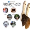 Twin Pack Soft & Stiff Hand Brush Deal Natural Coco