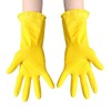 ADULTS YELLOW LATEX SAFETY GLOVES X12 PAIRS - INDUSTRIAL HYGIENIC